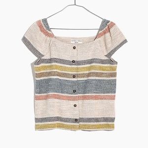 Madewell Texture & Thread Button-Front Top